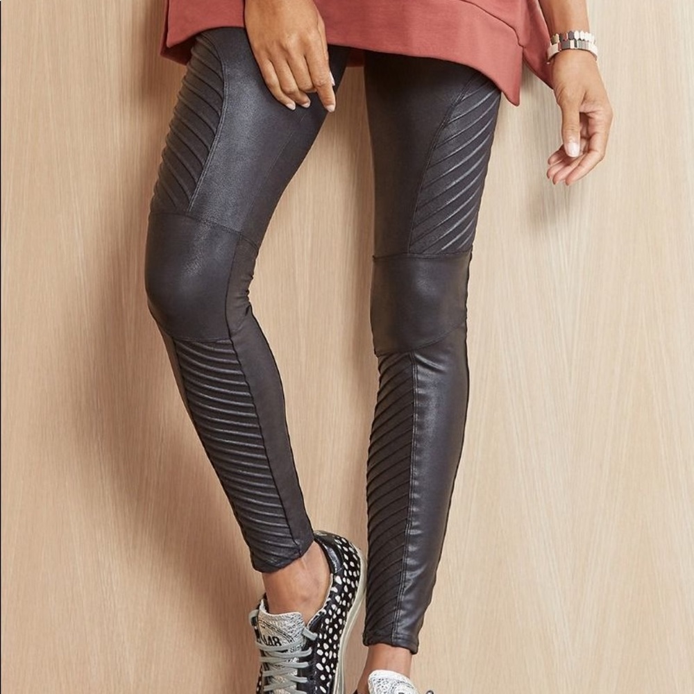 Spanx Moto Leather Leggings